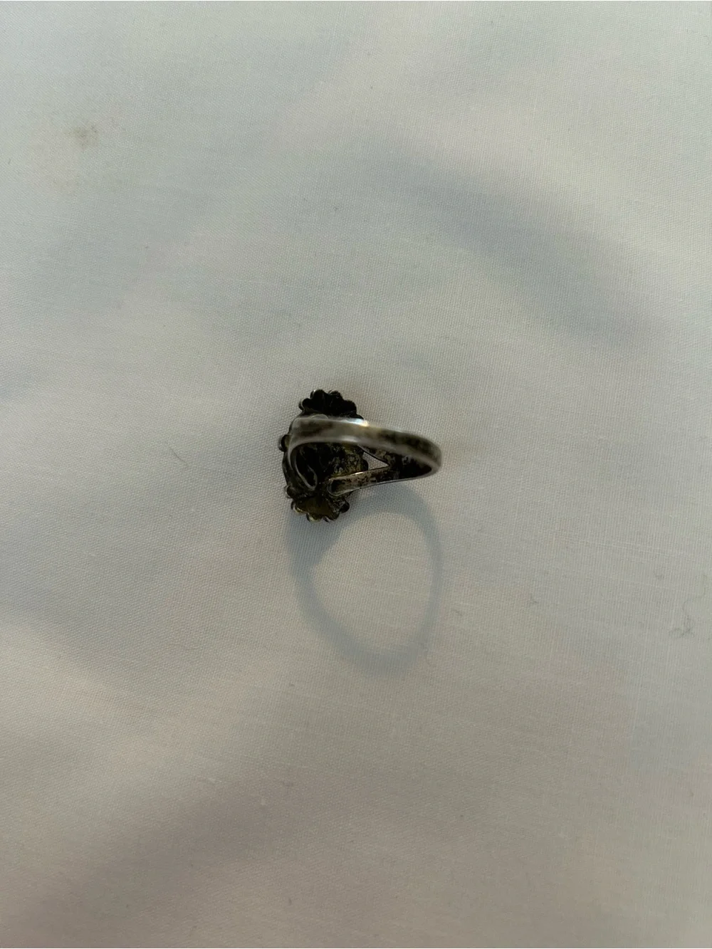 Black Stone sterling silver Cocktail Ring